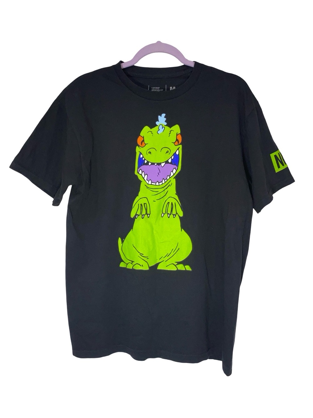 Rugrats Reptar Graphic T-Shirt Black Size M‎ Nickelodeon 90s Nostalgia Cartoon